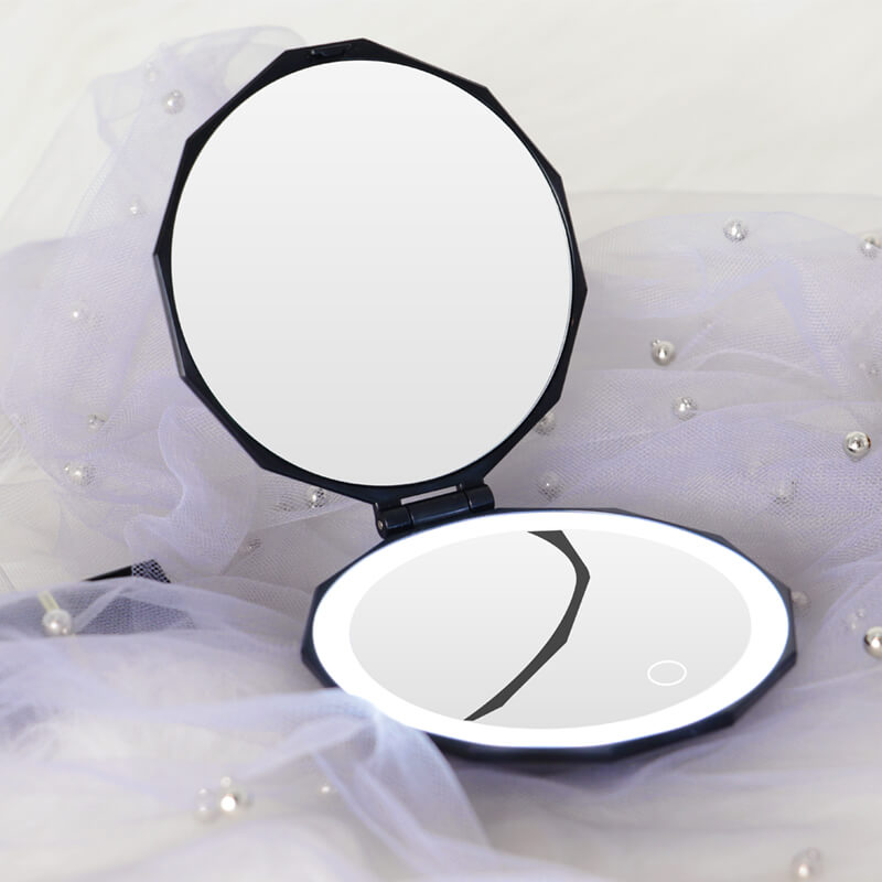 RM369 Дорожное зеркало для макияжа со светодиодной подсветкой