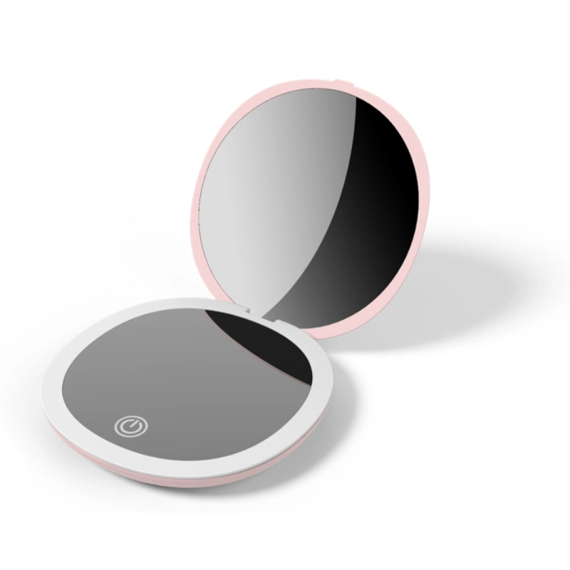 RM342 Портативное ручное светодиодное освещение Маленькое мини-карманное компактное зеркало для макияжа
